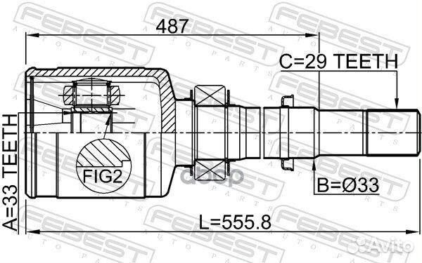 ШРУС внутренний правый к-кт 35x62x20 Nissan