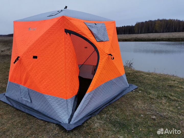 Палатка зимняя Terbo mir, куб, 3 слоя 2017 с полом