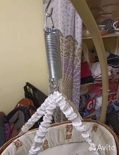 Плетеная люлька колыбель