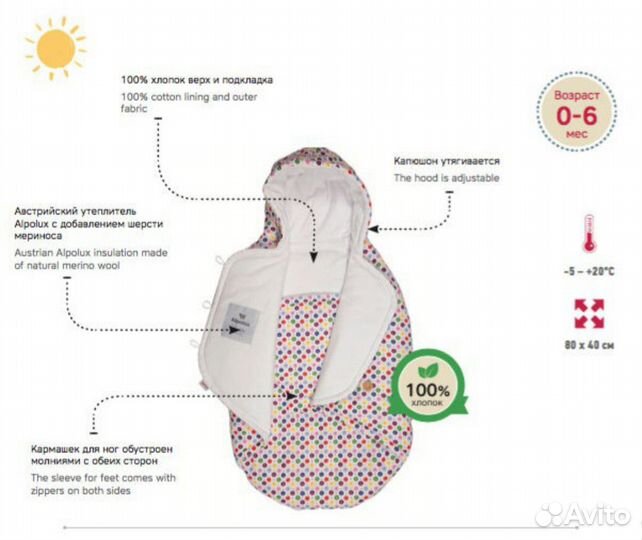 Конверт с прорезью для автокресла