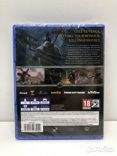 Диск Sekiro shadow die twice рус суб Новый на PS4