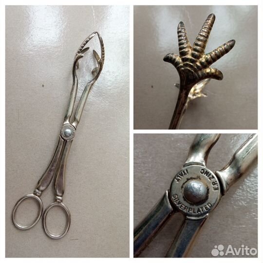 Сервировочные приборы, серебрение, винтаж