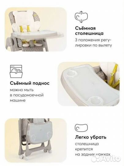 Бронь. Стульчик для кормления happy baby