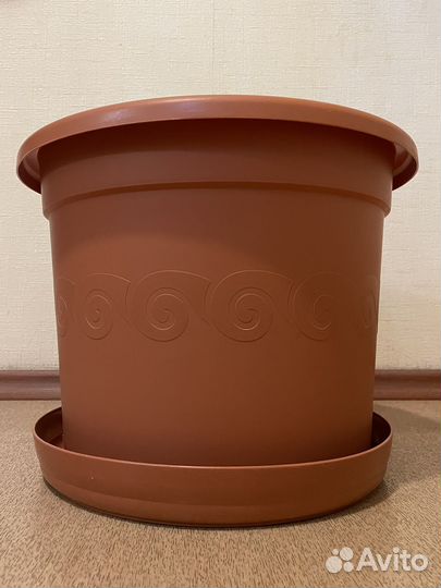Горшок Пластика с поддоном, диаметр 40 см