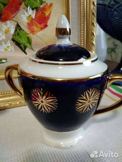 Сервиз кобальтовый СССР, винтаж
