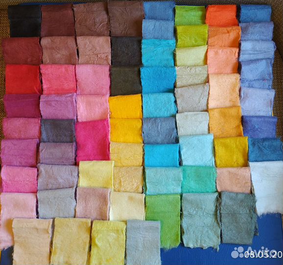 Вата окрашенная для изготовления игрушек, льняная