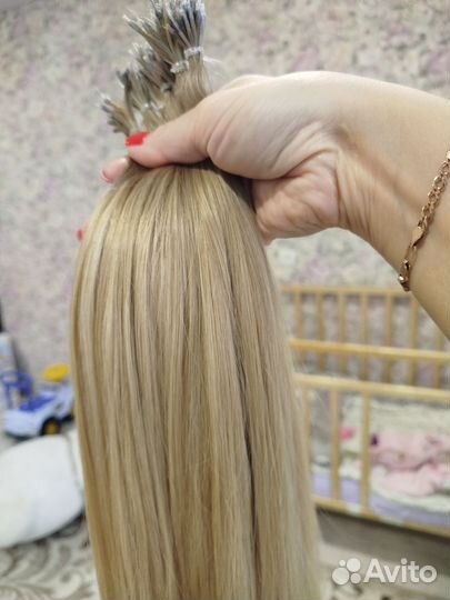 Волосы для наращивания блонд 65 см