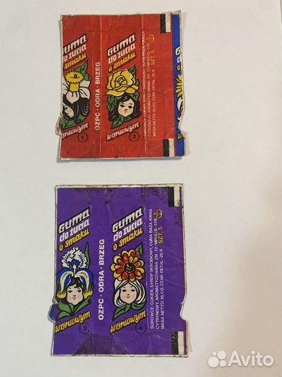 Обертки от жвачки (Япония, Польша)