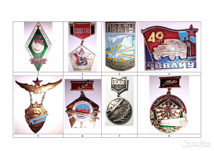 Нагрудные знаки выпусков чвтку и другие