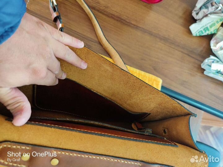 Мужской кожаный портфель