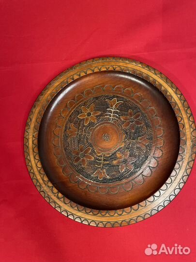 Блюдо деревянное. Винтаж. Германия