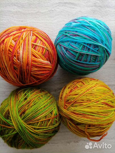 Пряжа ручного крашения