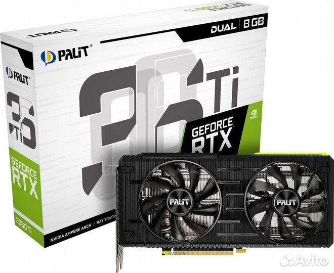 Видеокарта Rtx 3060ti 8gb Palit Dual ос