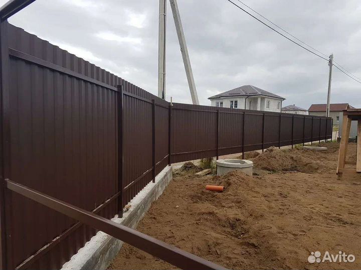 Установка забора под ключ