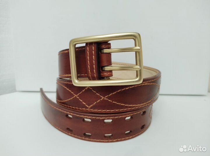 Ремень кожаный ручной работы