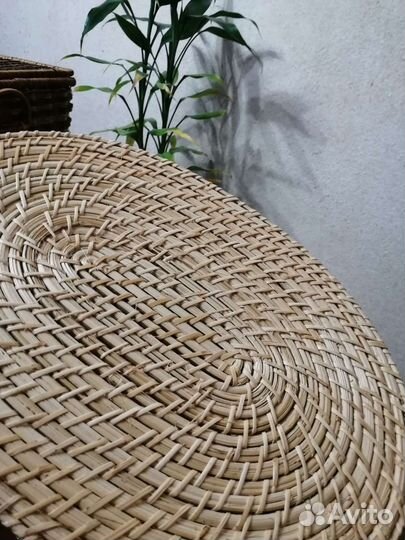 Поднос, плетеные подставки/салфетки