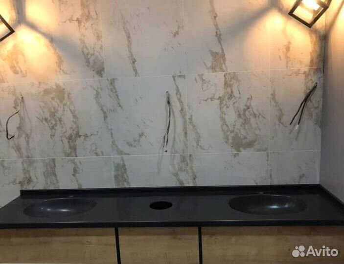 Столешница для ванной из искуственного камня