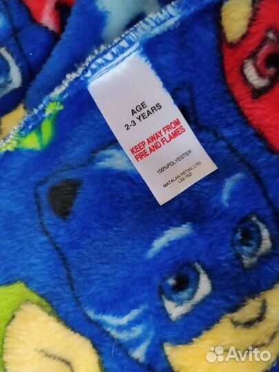 Новый махровый халат для мальчика 2-3 года