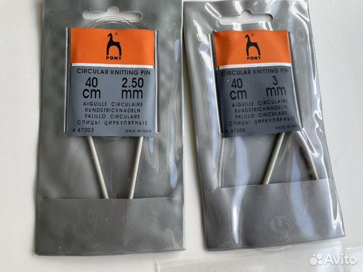 Спицы круговые Addi и ChiaoGoo новые тонкие