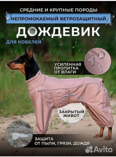 Дождевик для средней собаки