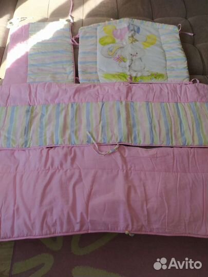 Бортики+Спальный комплект в детскую кроватку 10 пр