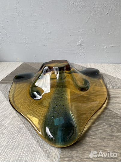 Ваза для фруктов цветное стекло