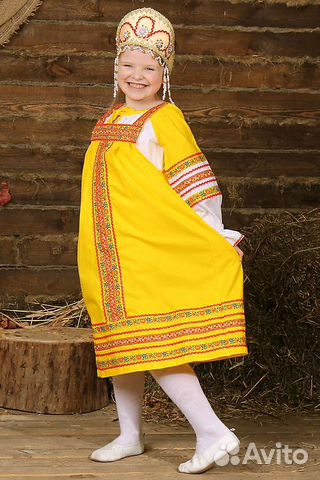 Русский народный сарафан и рубашка хлопок