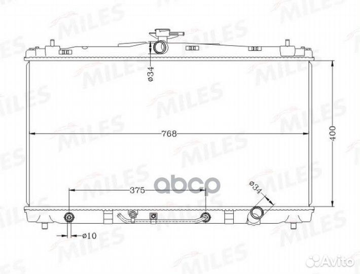 Радиатор охлаждения toyota camry 2.5 A/T 11-16