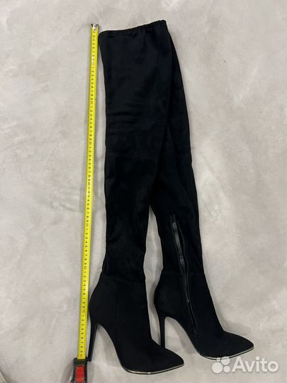 Сапоги чулки ботфорты 39 замша