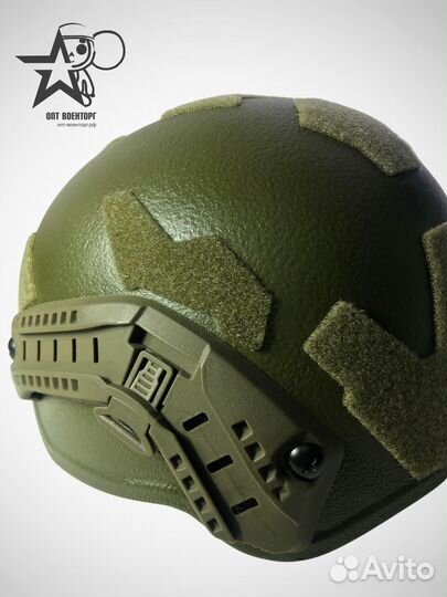 Баллистический боевой шлем полуухий бр1+ Кевлар