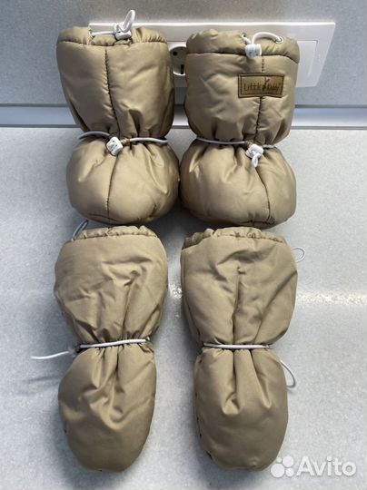 Пинетки и варежки зимние