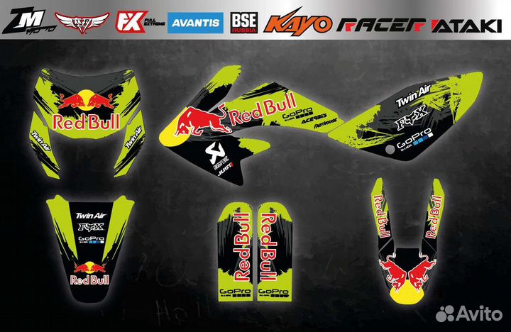 Наклейки на питбайк kayo racer bse