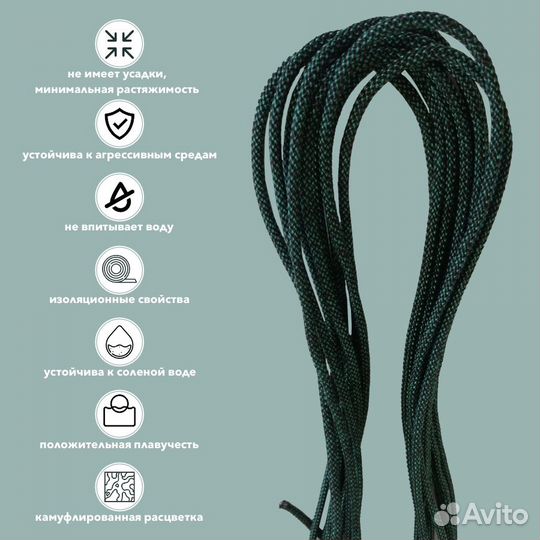 Шнур плетеный, веревка стандарт