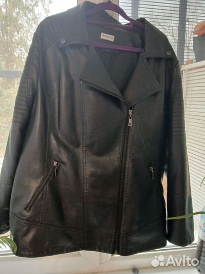 Куртка кожаная женская 54 56