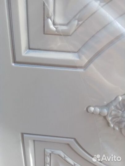 Дверь Эмаль белая «Моцарт -ид» патина серебро