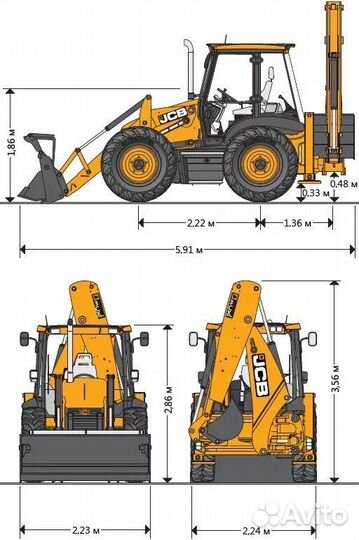Экскаватор - Погрузчик JCB