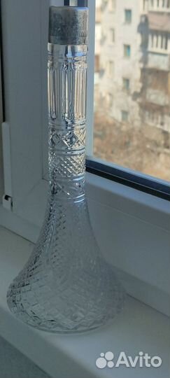 Графин хрустальный серебро, мельхиор СССР,серебро