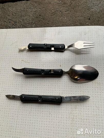 Туристический набор ложка вилка нож СССР