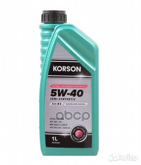 5W-40 semi synthetic A3/B4 1л (полусинт. мотор