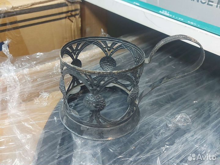 Подстаканник мельхиор с напылением серебра