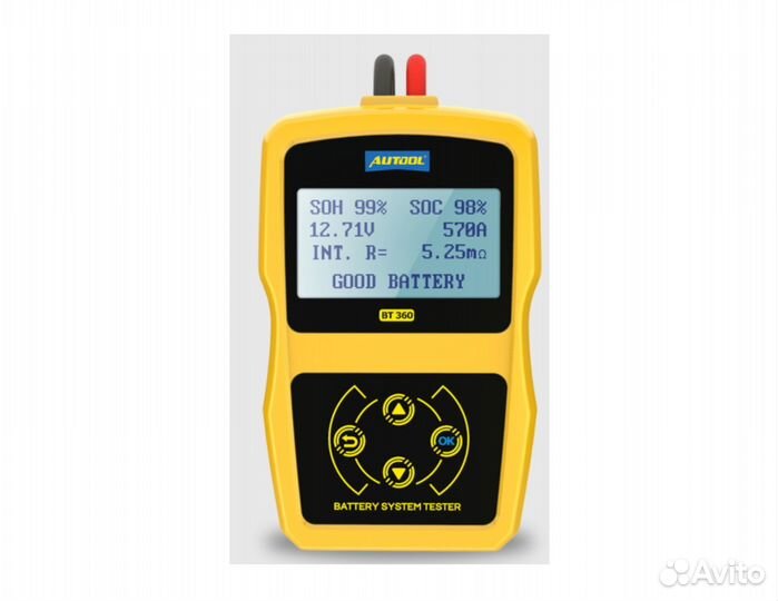 Тестер аккумуляторной батареи autool BT360 12в