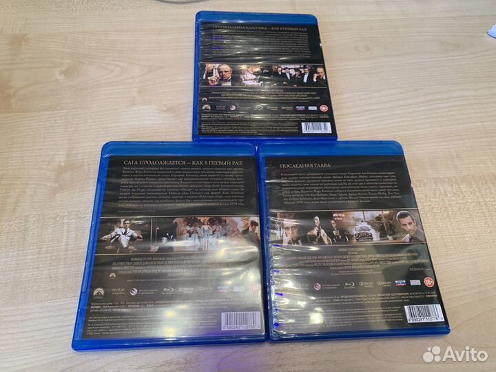 Крестный отец, коллекционное издание, 3 blu-ray