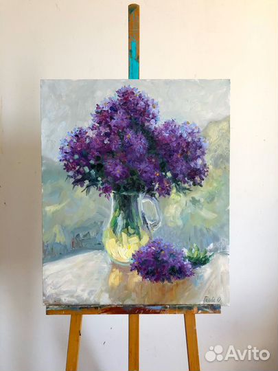 Картина маслом на холсте цветы