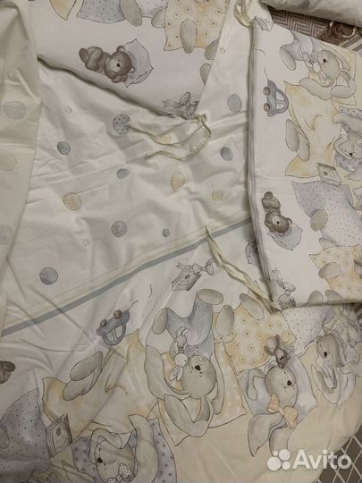 Детское постельное белье с бортиками в кроватку