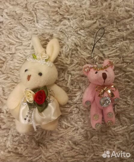 Мягкие игрушки брелки 4 шт