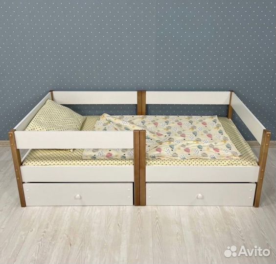 Детская кровать от 2 лет с бортиками (В)