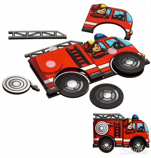 Деревянный конст-ор на липучках 