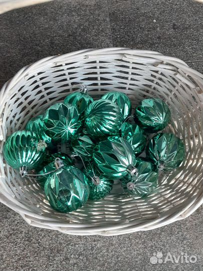 Набор елочных игрушек шарики сосулки