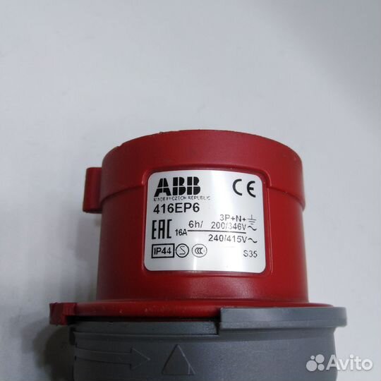 Вилка 3х фазная ABB 416EP6
