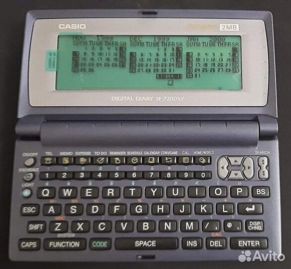 Электронная записная книжка casio SF-7200SY винтаж